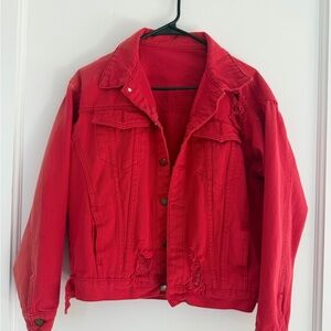 Red Jean Jacket